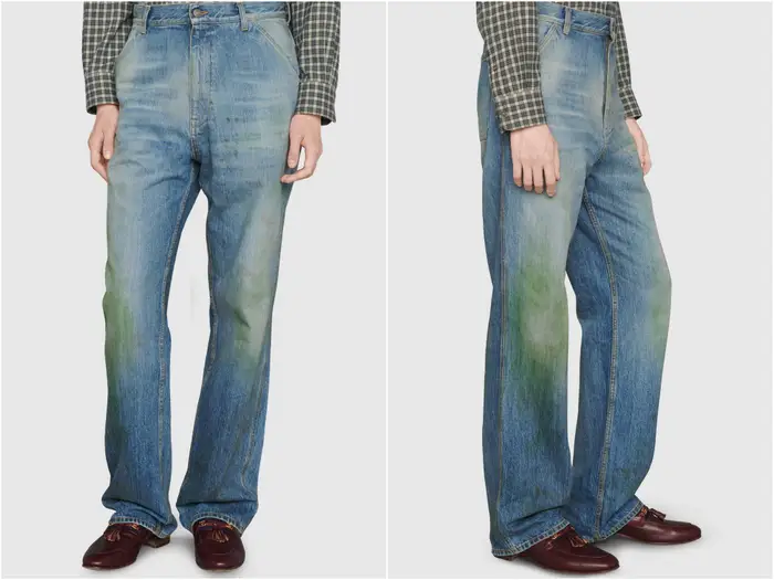 GUCCI IS SELLING GRASS-STAINED JEANS FOR $56,500