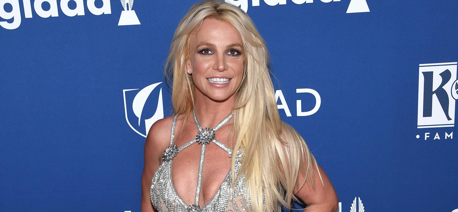 britney spears in drawstring bikini reposts dancing video from april