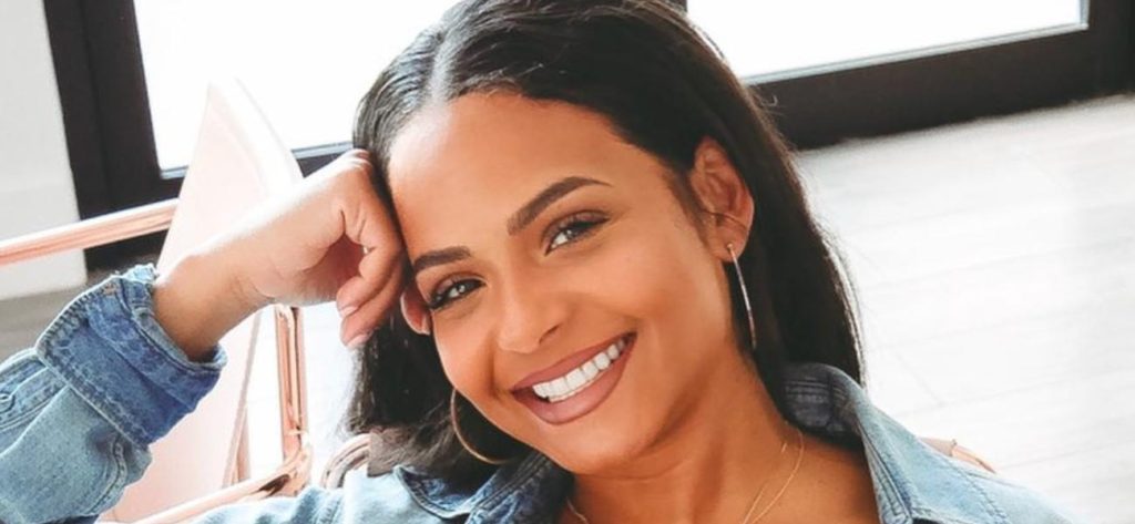 Christina Milian Wears Nothing Beneath Her Sheer Top