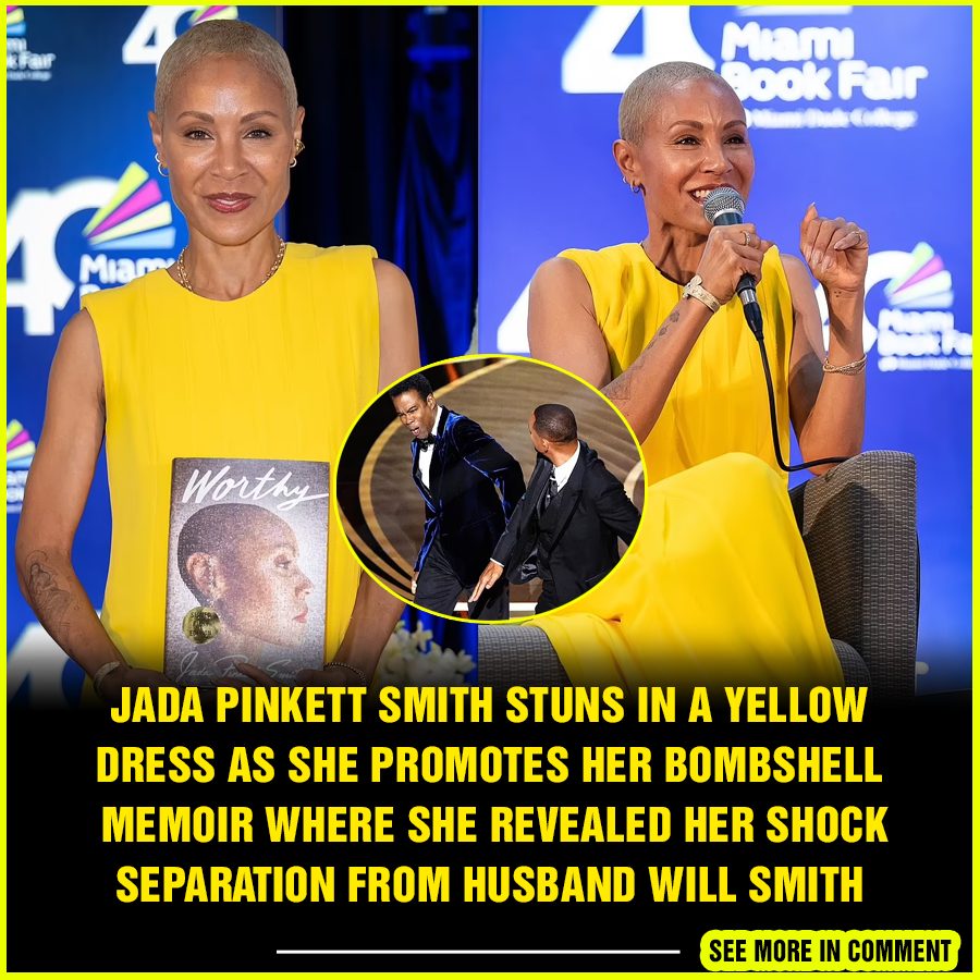 jada pinkett smith stuns in a yellow dress as she