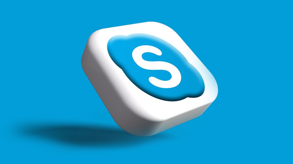 skype 3d logo