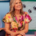 Charlotte Hawkins Blue Floral Whimsy on Morning TV