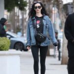 Kristen Ritter in Denim Jacket for Christmas 2025 Errands in LA
