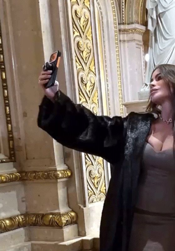 sofia vergara in fur coat and brown dress december 2025 3 thumbnail